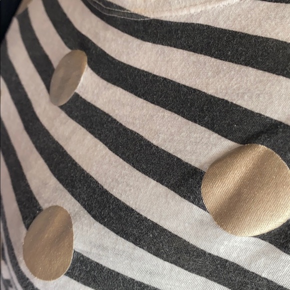 J. Crew Polka Dot Striped Boat Neck Tee Medium - Picture 4 of 4